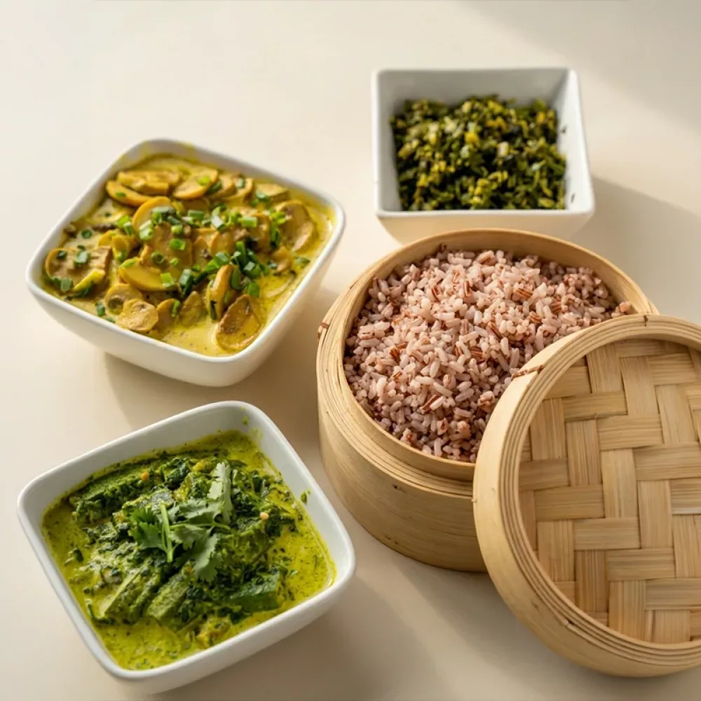 Mushroom und Okra Curry – vegan