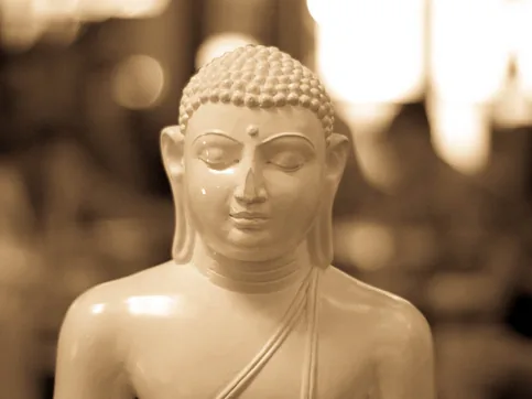 Buddha-Figur im Gastraum des Mount Lavinia