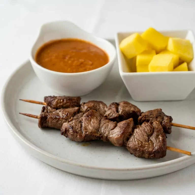 Lamm-Sate in green chilli Sauce — Foto aus unserer Küche