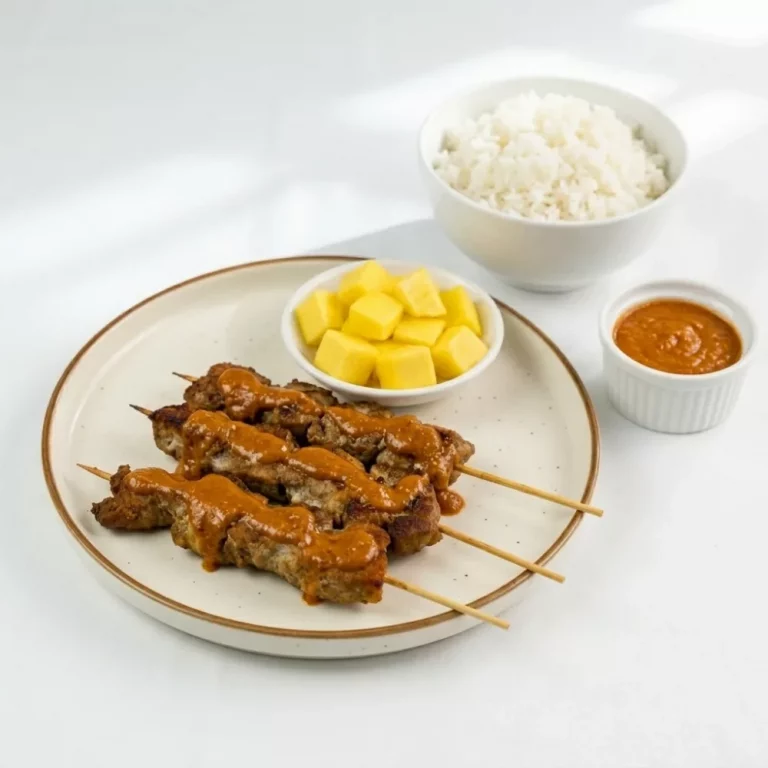 Chicken Sates in Peanut Sauce — Foto aus unserer Küche